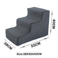 HKM-2871485 Folding Pet Steps with Non-Slip Design for Cats and Dogs - Multiple Colors Available