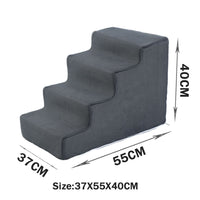 HKM-2871485 Folding Pet Steps with Non-Slip Design for Cats and Dogs - Multiple Colors Available