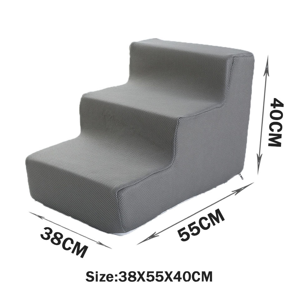 HKM-2871485 Folding Pet Steps with Non-Slip Design for Cats and Dogs - Multiple Colors Available