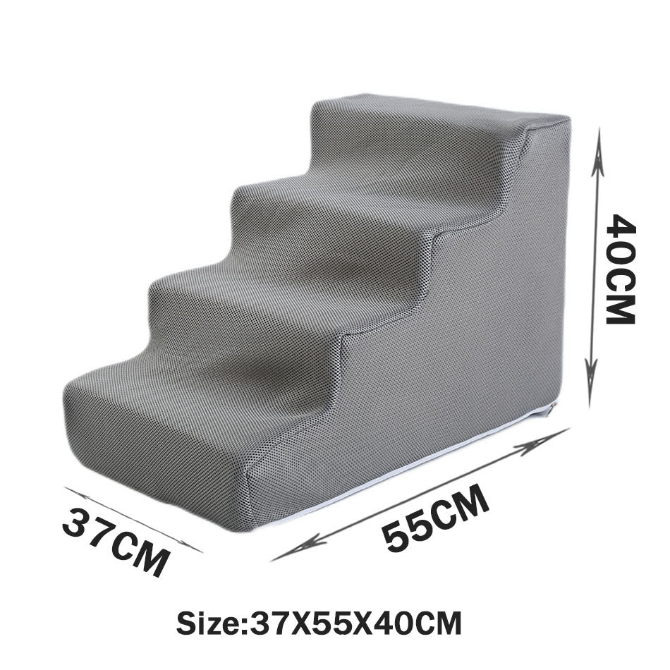HKM-2871485 Folding Pet Steps with Non-Slip Design for Cats and Dogs - Multiple Colors Available