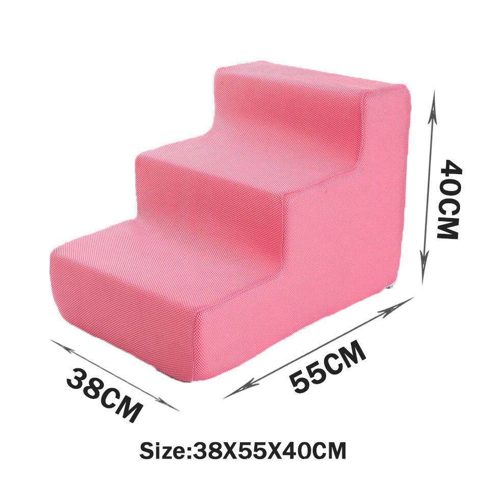 HKM-2871485 Folding Pet Steps with Non-Slip Design for Cats and Dogs - Multiple Colors Available