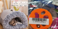 HKM-2873149 Cozy Splice Portable Pet Nest - Soft, Moisture-Proof Cat and Dog House for Autumn and Winter