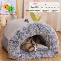HKM-2873149 Cozy Splice Portable Pet Nest - Soft, Moisture-Proof Cat and Dog House for Autumn and Winter