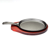 HKM-287315 Cast Iron Non-Stick Grill Pan with Handle for Outdoor BBQ and Induction Cooking