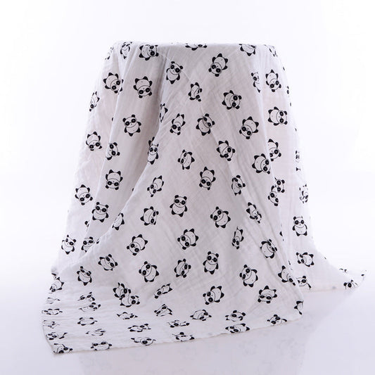 HKM-287379 Cotton Gauze Baby Bath Towel - Soft and Absorbent, 120x120 cm