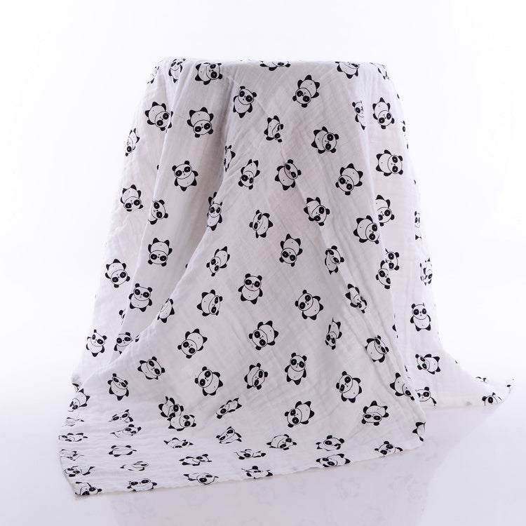 HKM-287379 Cotton Gauze Baby Bath Towel - Soft and Absorbent, 120x120 cm