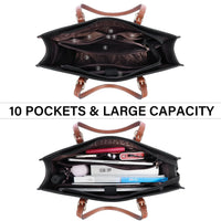 HKM-287507 2pcs Stylish Shoulder Handbags Set for Women - Versatile Tote & Laptop Bags for Travel and Office