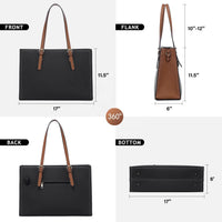 HKM-287507 2pcs Stylish Shoulder Handbags Set for Women - Versatile Tote & Laptop Bags for Travel and Office