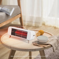 HKM-287571 Mini Desktop Ceramic Far Infrared Heater for Small Spaces, Up to 249 ft², Mechanical Control, Compact Design