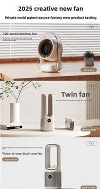 HKM-287571 Mini Desktop Ceramic Far Infrared Heater for Small Spaces, Up to 249 ft², Mechanical Control, Compact Design