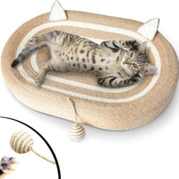 HKM-287635 3-in-1 Cat Scratcher Bed with Sisal Pads for Indoor Cats - Anti-Slip Design, Durable and Comfortable