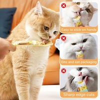 HKM-2876861 Multifunctional Cat Food Feeder with Anti-Spill Spoon Design, Safe Squeeze Tool for Easy Feeding