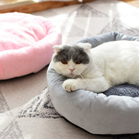 HKM-2877117 Creative Plush Pet Nest in Egg Tart Pink and Light Gray ¨C Available in XS to L Sizes