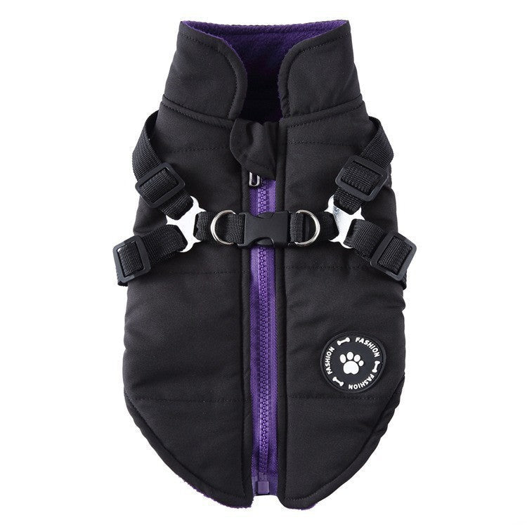 HKM-2877629 Dog Autumn and Winter Apparel - Unisex Polyester Clothing in Black, Blue, Green, Red, Sizes XS to 2XL
