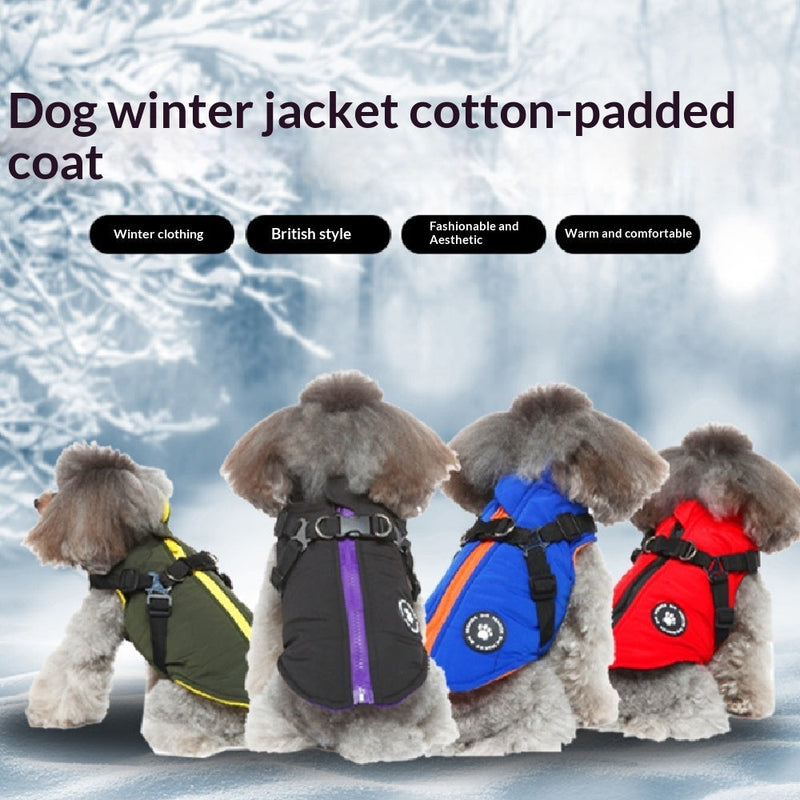 HKM-2877629 Dog Autumn and Winter Apparel - Unisex Polyester Clothing in Black, Blue, Green, Red, Sizes XS to 2XL