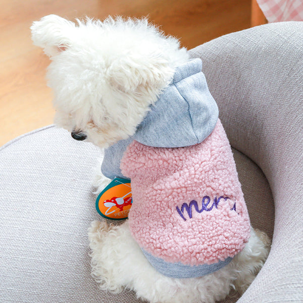 HKM-2878141 Cozy and Warm Two-Legged Hoodie for Pets in Soft Polyester