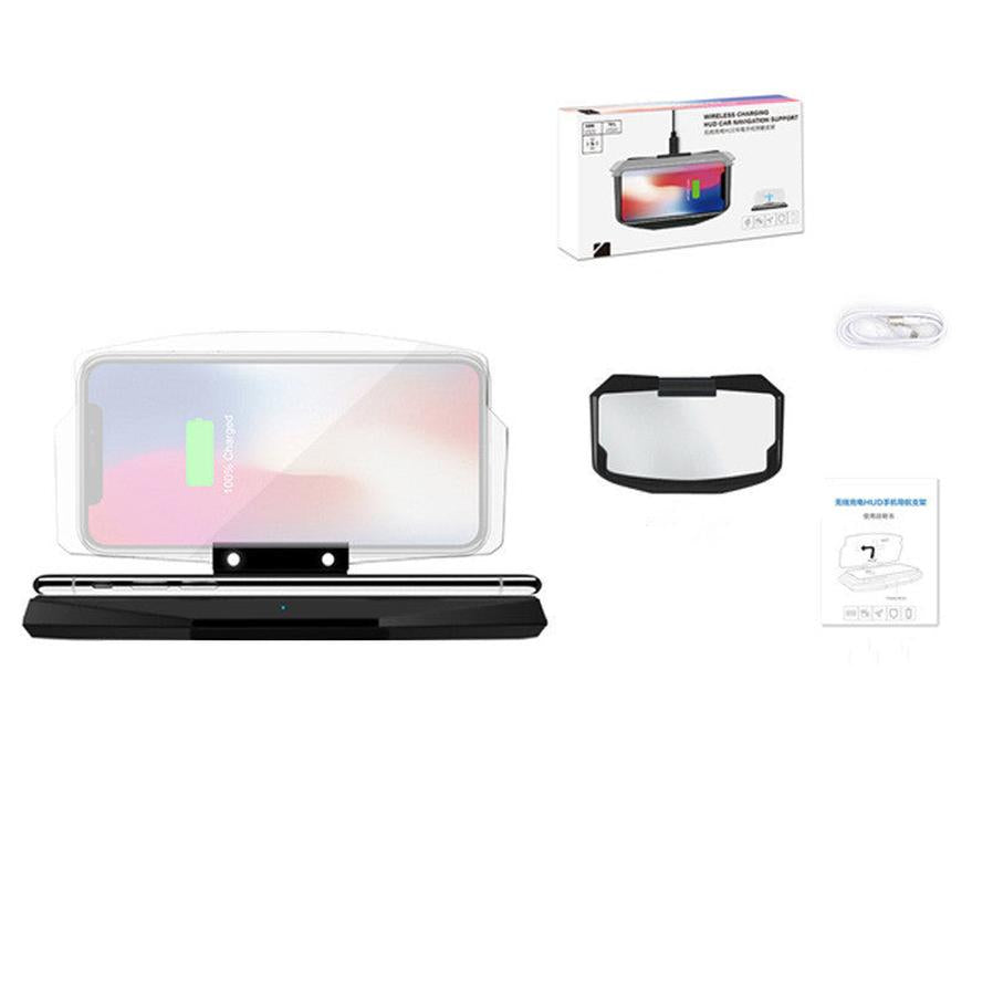 HKM-287827 Universal Wireless Charging Car Head-Up Display with Smartphone Navigation Bracket