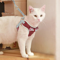 HKM-2878653 Adjustable Vest-Type Cat Harness for Small Dogs and Cats, Comfortable Cloth Material
