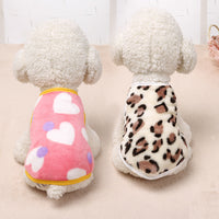 HKM-2879421 Leopard Print Velvet Dog Vest Dress for All Genders