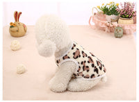 HKM-2879421 Leopard Print Velvet Dog Vest Dress for All Genders