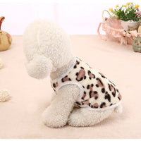 HKM-2879421 Leopard Print Velvet Dog Vest Dress for All Genders