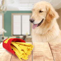 HKM-2879677 Interactive Dog Sniffing Toy - Red French Fries Chew Box with Sound Feature