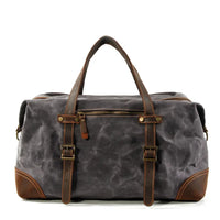 HKM-288019 Large Capacity Wax Canvas Travel Shoulder Bag for Men