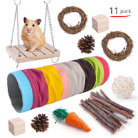 HKM-2880317 Wooden Molar Toy Set for Small Pets - Rabbits, Guinea Pigs, and Parrots, Various Combinations Available