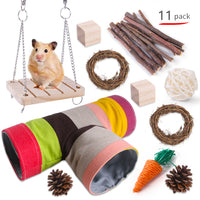 HKM-2880317 Wooden Molar Toy Set for Small Pets - Rabbits, Guinea Pigs, and Parrots, Various Combinations Available