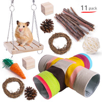 HKM-2880317 Wooden Molar Toy Set for Small Pets - Rabbits, Guinea Pigs, and Parrots, Various Combinations Available