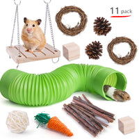 HKM-2880317 Wooden Molar Toy Set for Small Pets - Rabbits, Guinea Pigs, and Parrots, Various Combinations Available