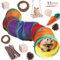 HKM-2880317 Wooden Molar Toy Set for Small Pets - Rabbits, Guinea Pigs, and Parrots, Various Combinations Available