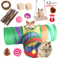 HKM-2880317 Wooden Molar Toy Set for Small Pets - Rabbits, Guinea Pigs, and Parrots, Various Combinations Available