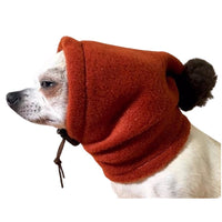 HKM-2881213 Warm Solid Color Adjustable Pet Hat for Winter - Shaker Velvet Cap in Sizes S, M, L, XL