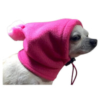 HKM-2881213 Warm Solid Color Adjustable Pet Hat for Winter - Shaker Velvet Cap in Sizes S, M, L, XL