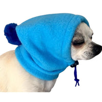 HKM-2881213 Warm Solid Color Adjustable Pet Hat for Winter - Shaker Velvet Cap in Sizes S, M, L, XL