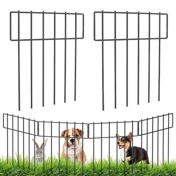 HKM-288275 Metal Outdoor Garden Animal Barrier Fence - 5 Pack Steel Wire, 33 x 43 x 0.35 in, 503g