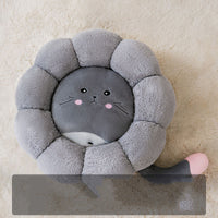 HKM-2882877 Adorable Animal-Shaped Semi-Enclosed Cat Bed with Optional Blanket and Flannel Blanket Options