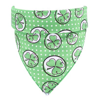 HKM-2883005 Soft Cotton Green Pet Scarf for Dogs and Cats - 48x48 cm, Neck Size 25-48 cm