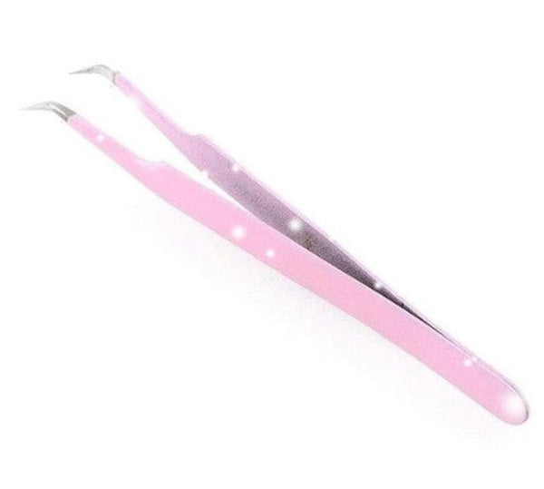 HKM-288339 Precision Stainless Steel Tweezers for Eyebrow Shaping and Eyelash Extensions