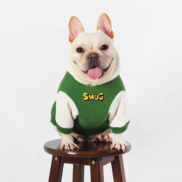 HKM-2883901 Stylish Green Cotton Pet Clothing for Autumn and Winter - Sizes L to 4XL