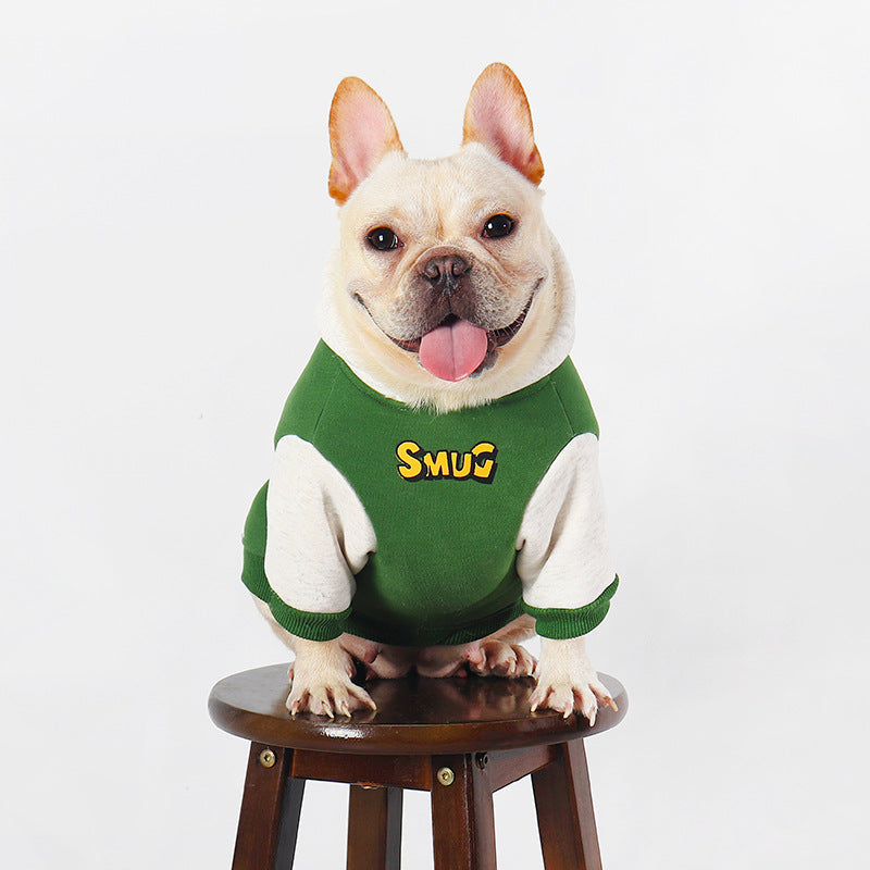 HKM-2883901 Stylish Green Cotton Pet Clothing for Autumn and Winter - Sizes L to 4XL