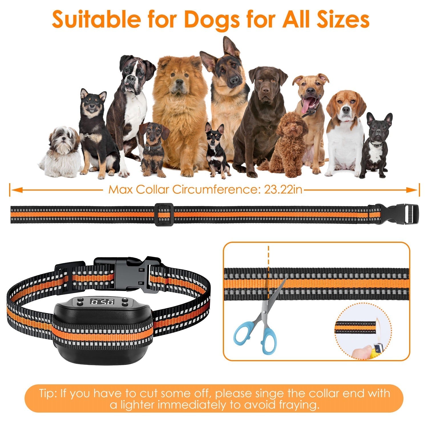 HKM-2884285 Wireless GPS Dog Fence Tracker with 2887FT Range, Waterproof Collar for Small to Large Dogs