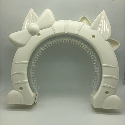HKM-2884413 Bristle Brush Scratcher for Cats and Dogs, ABS Material, 24CM x 27CM x 18CM, Available in White and Pink