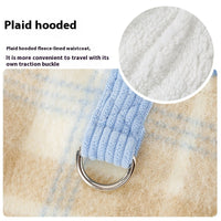HKM-2885181 Chessboard Pattern Hooded Traction Vest for Pets - Autumn/Winter Apparel, Multiple Sizes Available