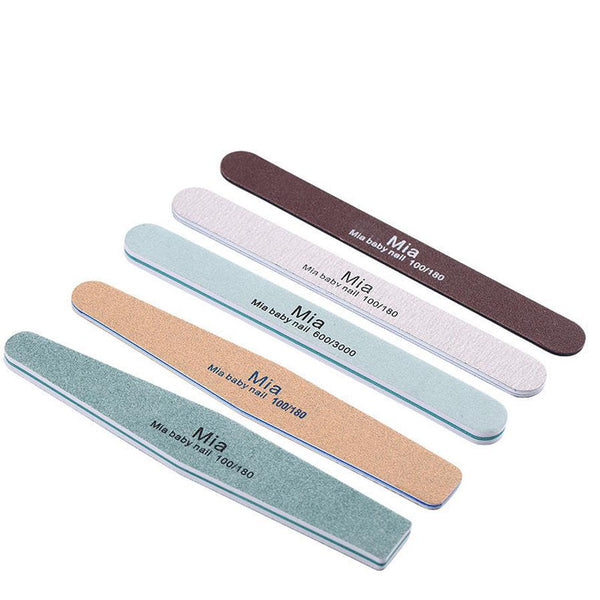 HKM-288595 Nail Rubbing Strips and Files Set - 5 Polishing Strips, Thin Sand Strips, Repair and Diamond Files for All Skin Types