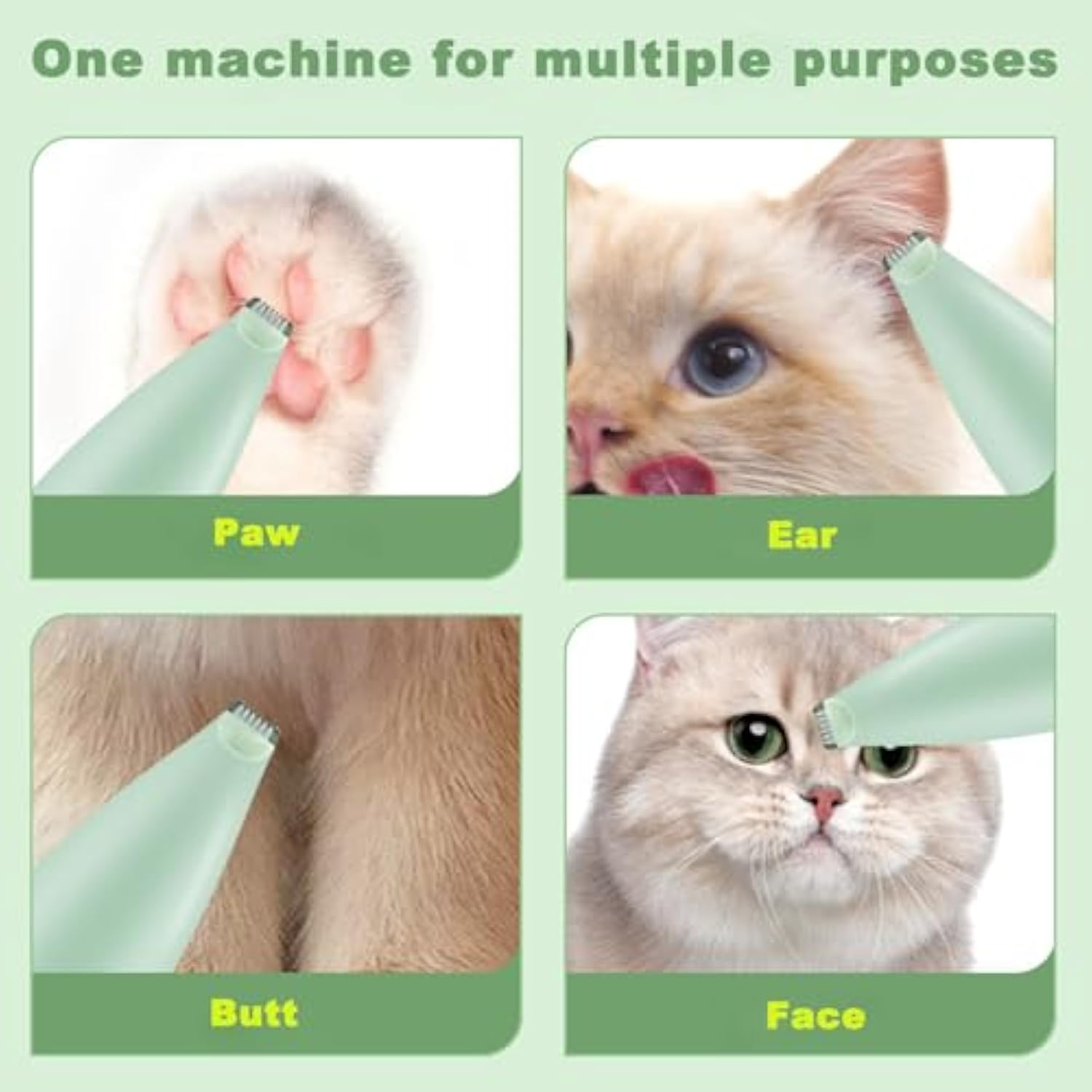 HKM-2886077 Rechargeable Pet Paw Trimmer with Ergonomic Grip for Safe Grooming of Dogs and Cats