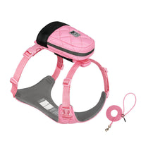 HKM-2886205 Soft Polyester Dog Chest Strap with Lead Rope for Small Breeds in Multiple Colors