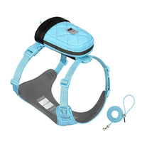 HKM-2886205 Soft Polyester Dog Chest Strap with Lead Rope for Small Breeds in Multiple Colors