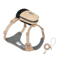 HKM-2886205 Soft Polyester Dog Chest Strap with Lead Rope for Small Breeds in Multiple Colors